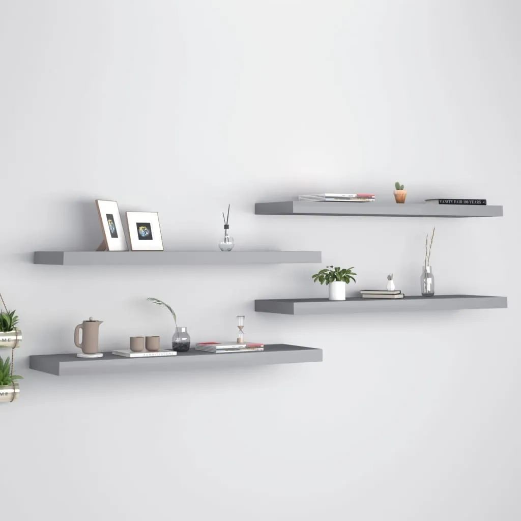 Mensole Trendy Grigio 90cm The Living Store - Set 4pcs Home Decor
