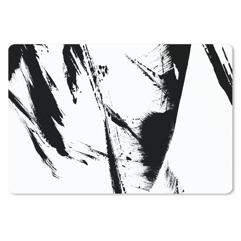 MuchoWow Mauspad Mousepad Farbe - Schwarz - Abstrakt 27x18 cm - Mousepads - Maus Mat - Pad - Mausunterlage - Büroartikel - Desk Matten