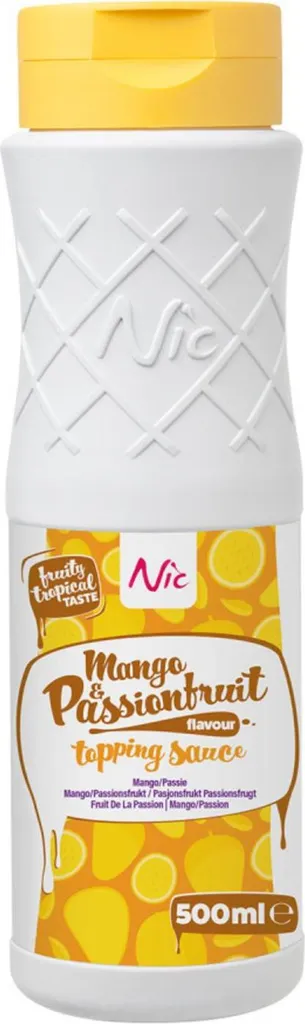 Topping Mangue Passion 500 ml pour Réussir vos Décors de Desserts