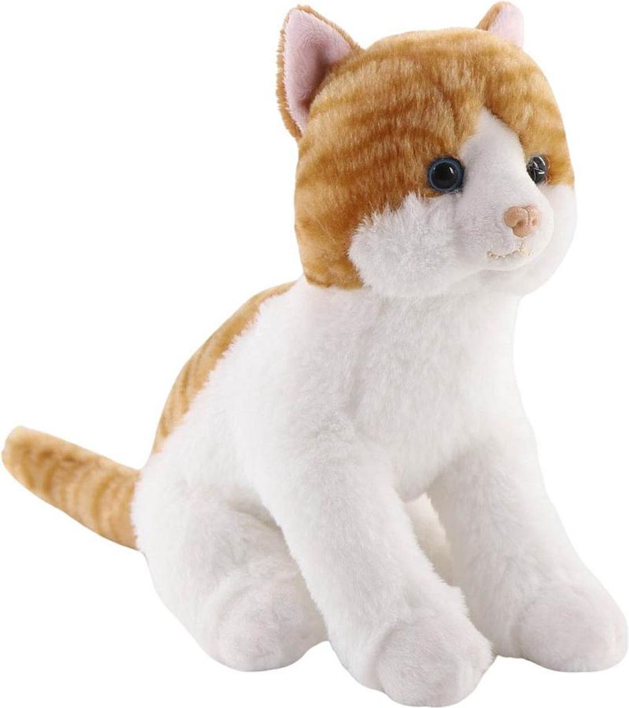 Gatto rosso e bianco, seduto, altezza 20 cm Immagine del prodotto 