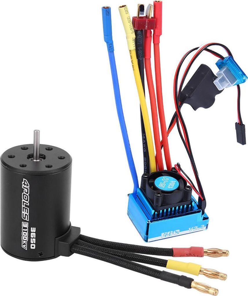 3650 Motor 3100KV Bürstenloser ESC RC Zubehör Ersatzteil für 1/10 Automodell(120A)