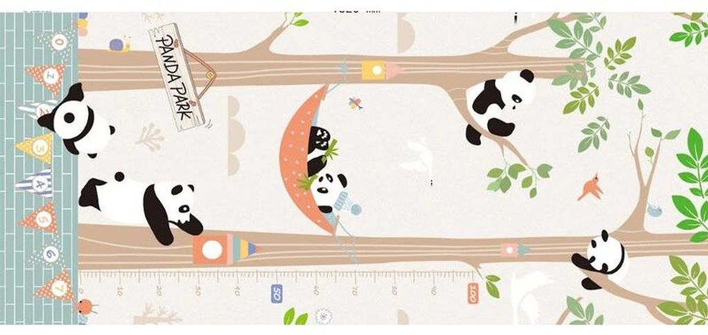 Tapis d'éveil en mousse réversible et pliable « Pandas dans Image du produit 