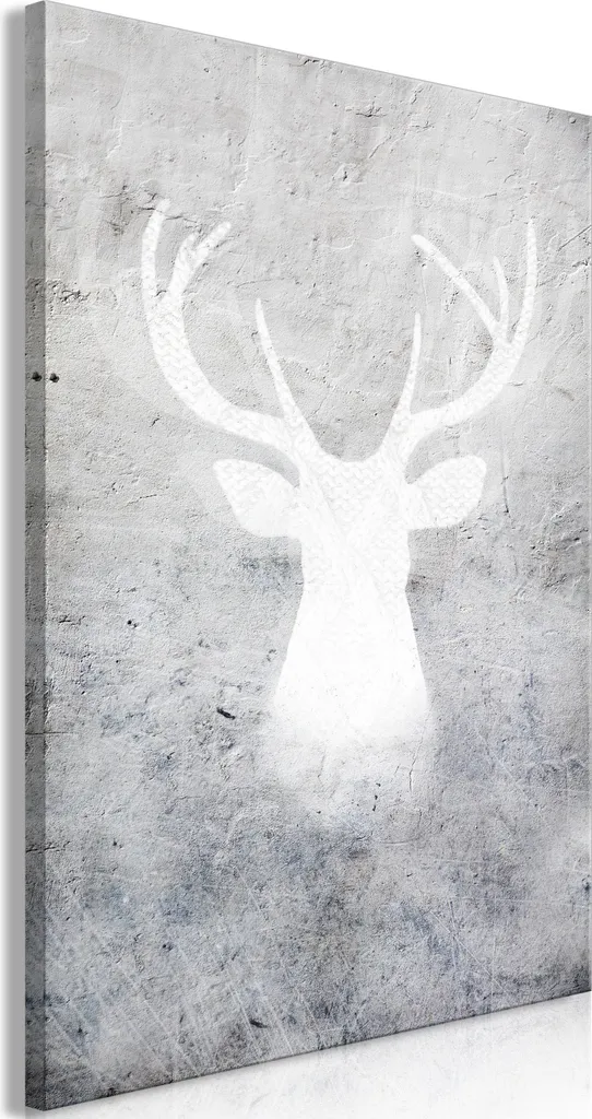 Décoration murale Cerf 60x90 - Impression sur toile style abstrait gris