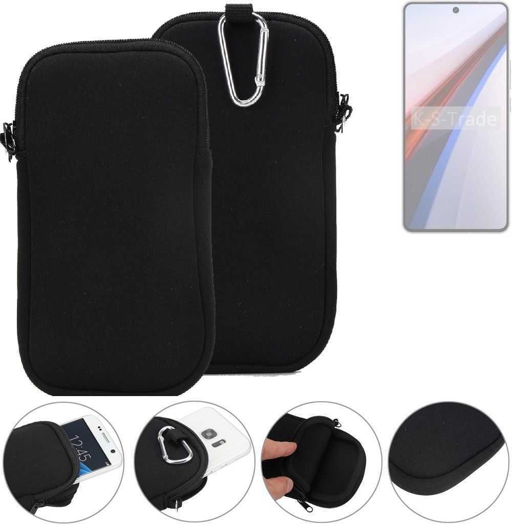 K-S-Trade Neopren-Hülle Handyhülle kompatibel mit Vivo IQOO 12 Schutzhülle Neoprenhülle Sleeve Schutz-Hülle Gürtel Tasche Case Holster