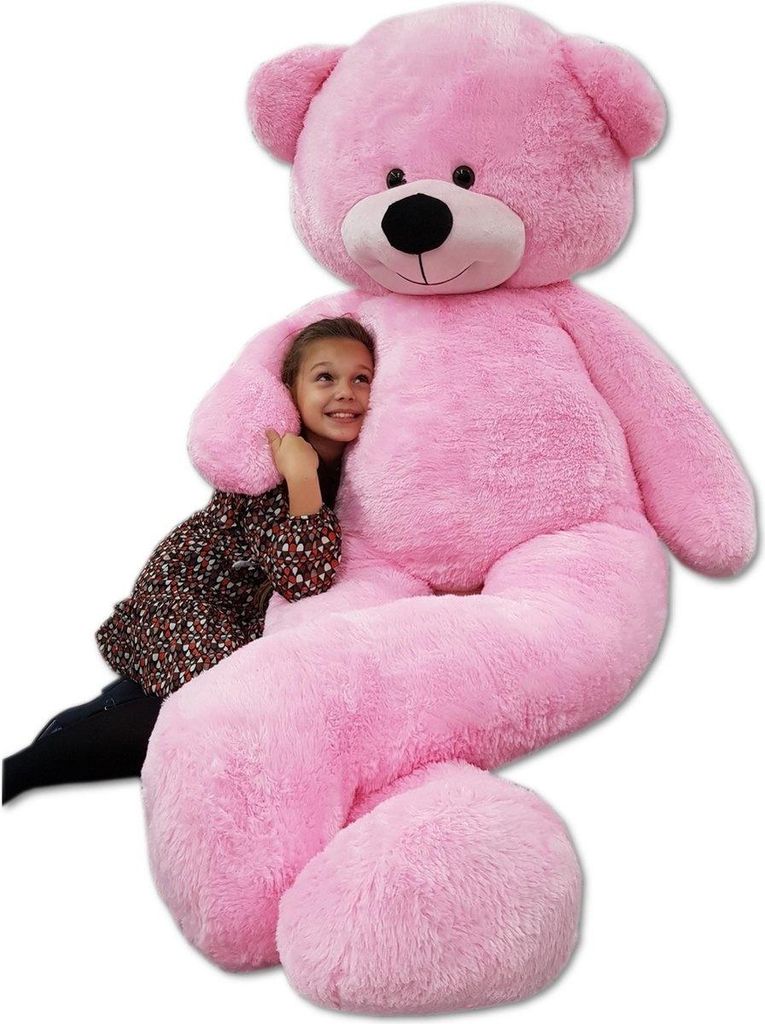 Grand ours en peluche 2,2 mètres rose 220 cm XXL Image du produit 