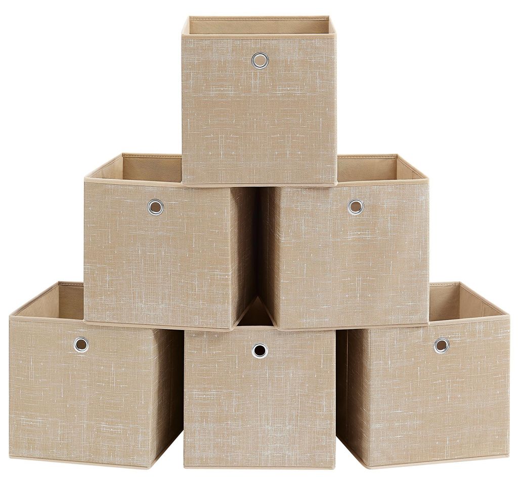 SONGMICS, úložné boxy, sada 6 kusů, úložné boxy z netkané Obrázek produktu 