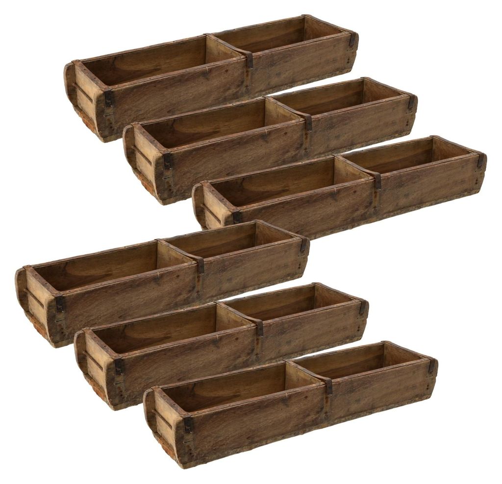 Novaliv 6x Holzkiste Vintage 58 x 15 x 10 cm Alte Produktbild 