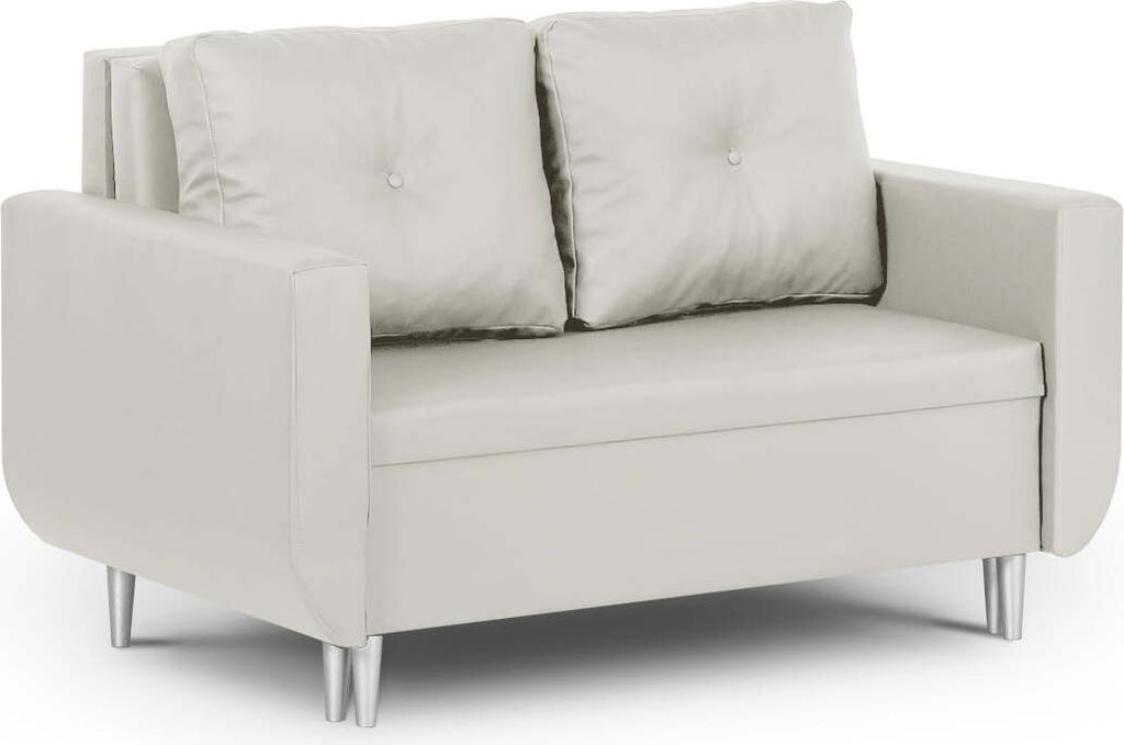2-Sitzer-Sofa mit Schlaffunktion ROT - Weiß