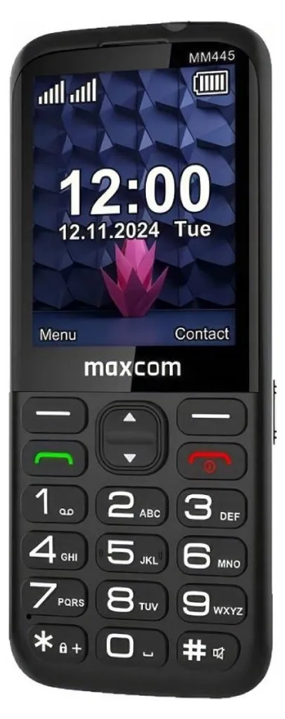 Téléphone mobile 4G débloqué Maxcom MM445L Noir pour appels et SMS