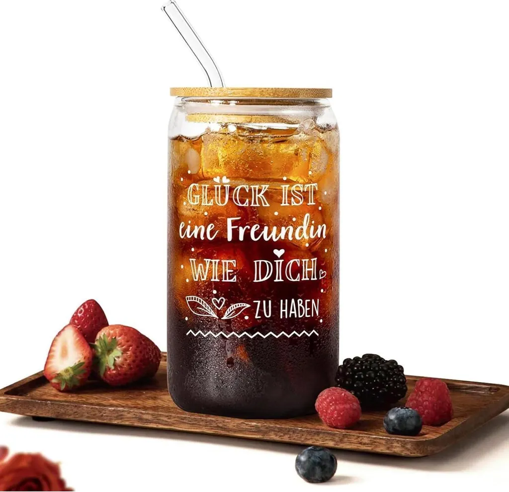 Set Bicchieri da Caffè Freddo Juratar 16oz - Design Minimal con Straw - 8