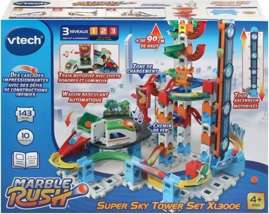 Vtech Marble Rush Launch Track - Circuit à Billes Interactif Marron