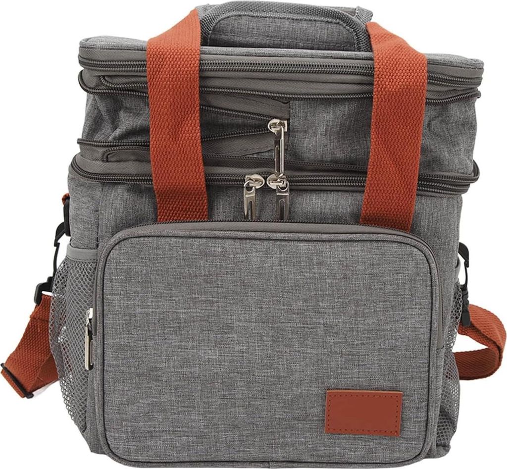 Doppellagige isolierte Lunchtragetasche - Große Kapazität und auslaufsicher - Ideal für Picknick, Camping und Reisen.