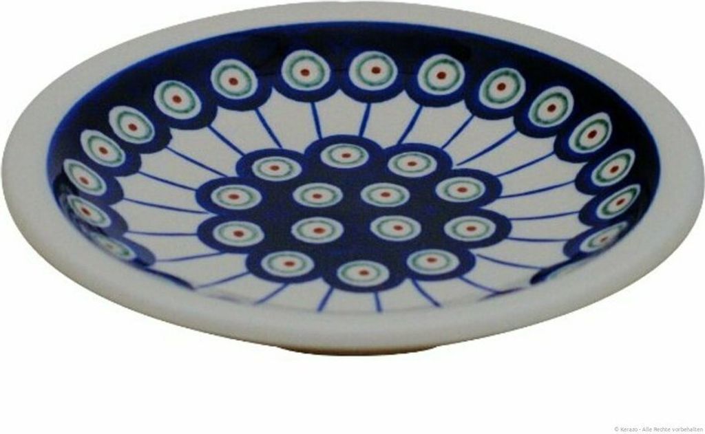 Original Bunzlauer Keramik Teller Kuchenteller Dessertteller flach Ø17,4 cm im Design 8