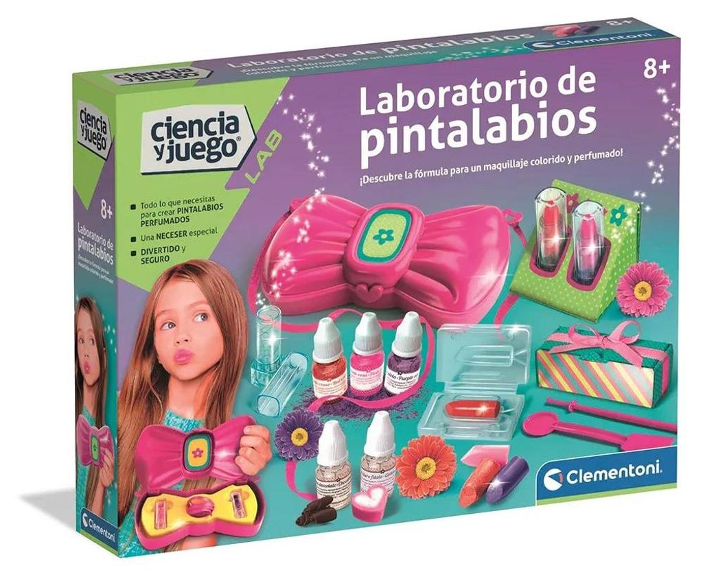 Clementoni Laboratorio De Pintalabios Pädagogisches Spielzeug Rosa Rosa One Size