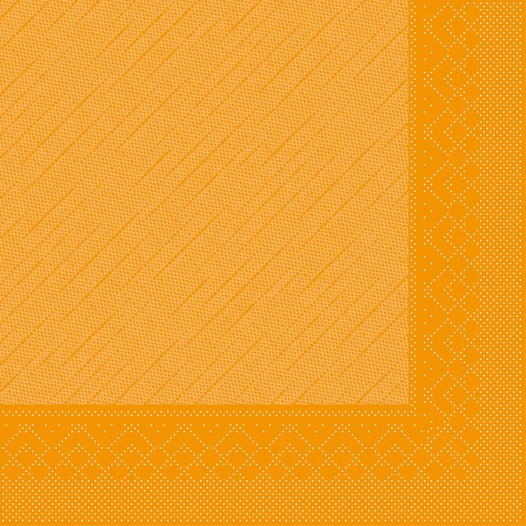 Sovie HORECA Serviette Curry/Orange aus Tissue Deluxe , 4-lagig, 40 x 40 cm, 50 Stück