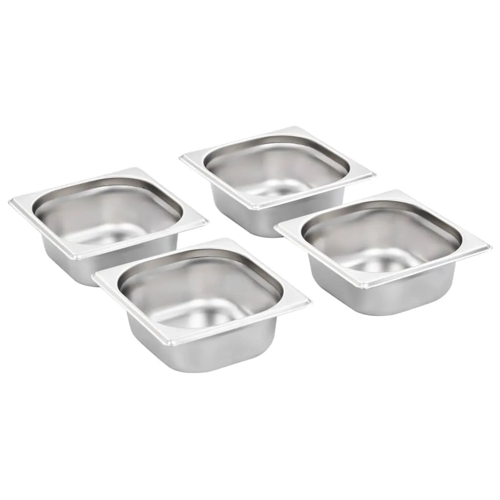 Set 12 Bacinelle Inox GN 1/6 65mm vidaXL | Standard Professionale Gastronorm