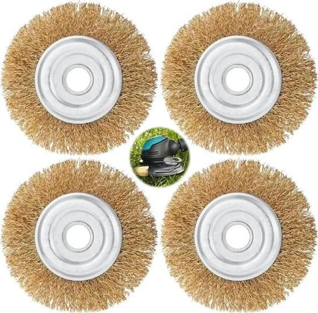 Kit de désherbage mécanique pour joints de terrasse : 4 brosses laiton