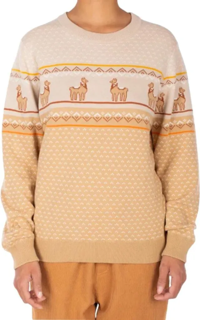 Iriedaily Rudy Knit Sand Taille S - Pull en maille beige pour homme