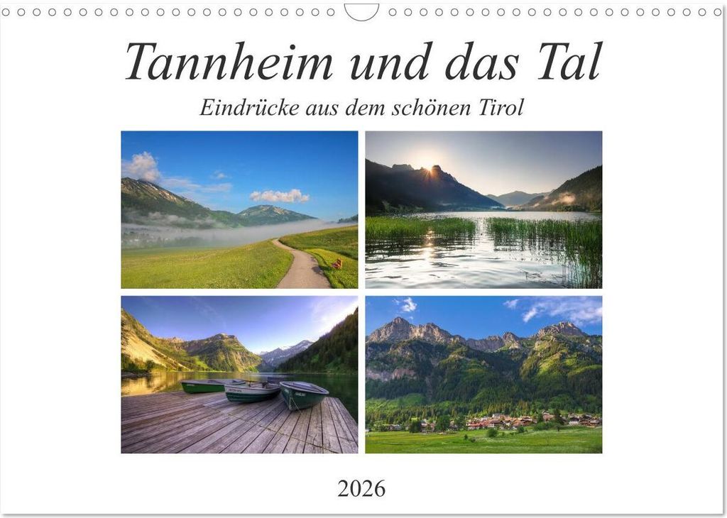 Tannheim und das Tal (Wandkalender 2026 DIN A3 quer), CALVENDO Monatskalender