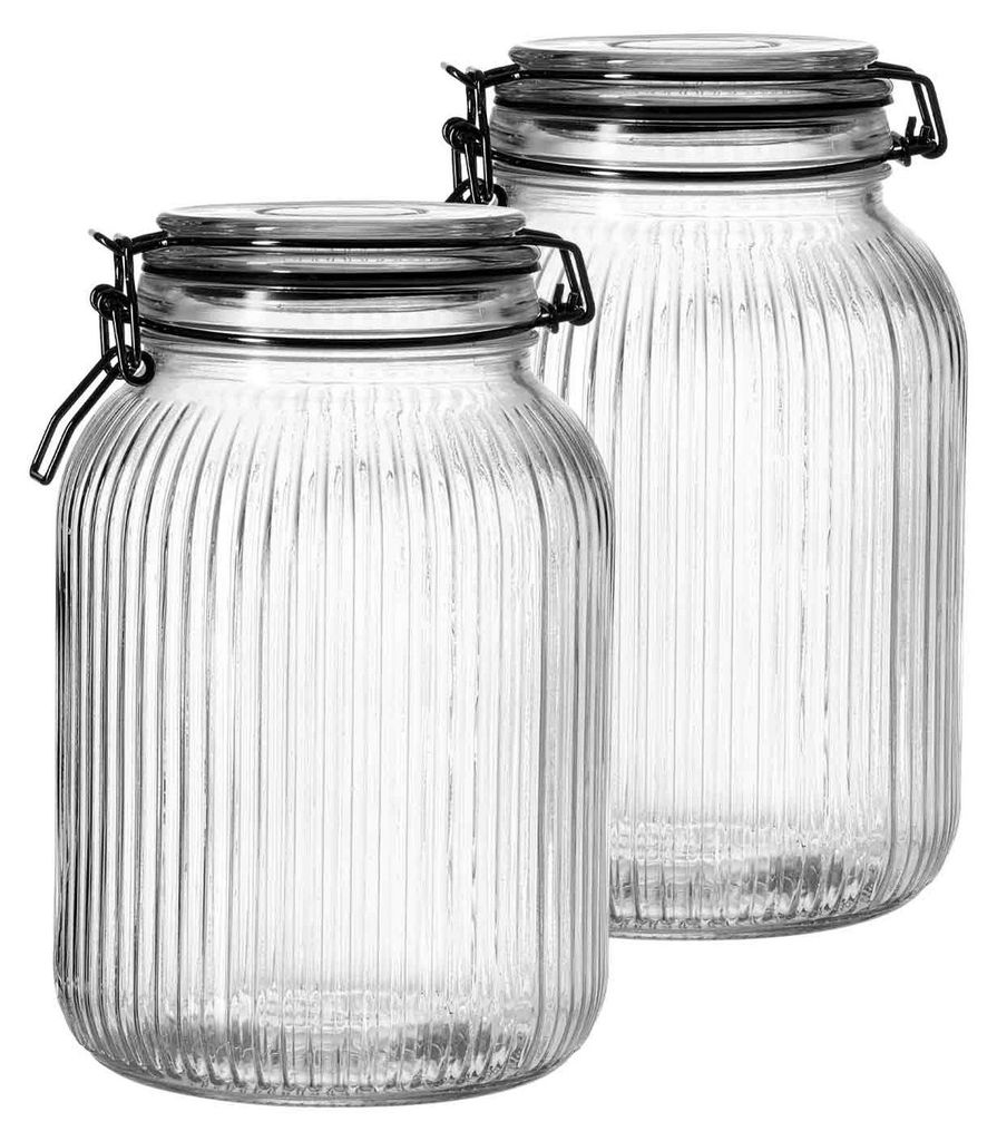 Ritzenhoff & Breker Runa Vorratsglas mit Clip-Verschluss 1,9 l 2er Set