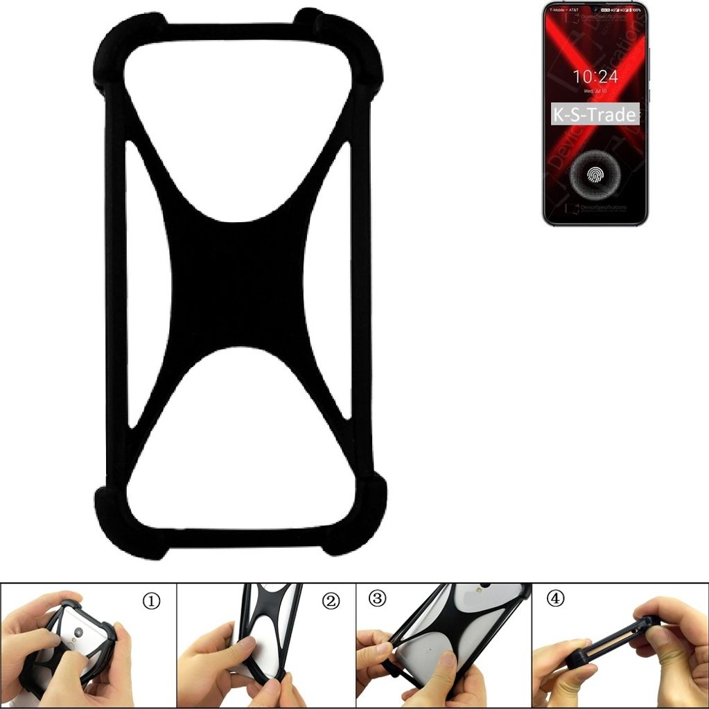 K-S-Trade Handy-Hülle Schutz-Hülle kompatibel mit UMIDIGI X Silikon Bumper TPU Softcase Smartphone Stoßschutz, schwarz