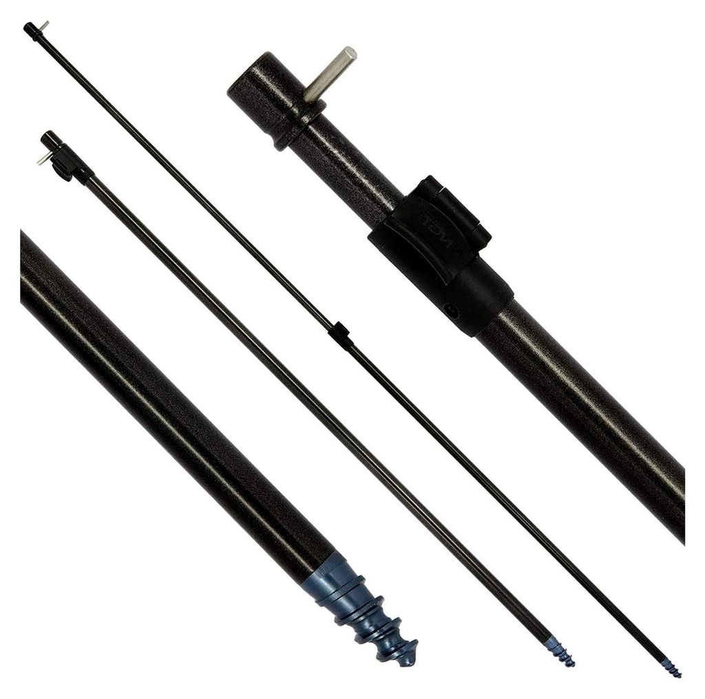 2 x 96,5 cm Karpfenangeln Bivvy Sturmstange Teleskop Aluminium Ausziehbar mit T-Bar