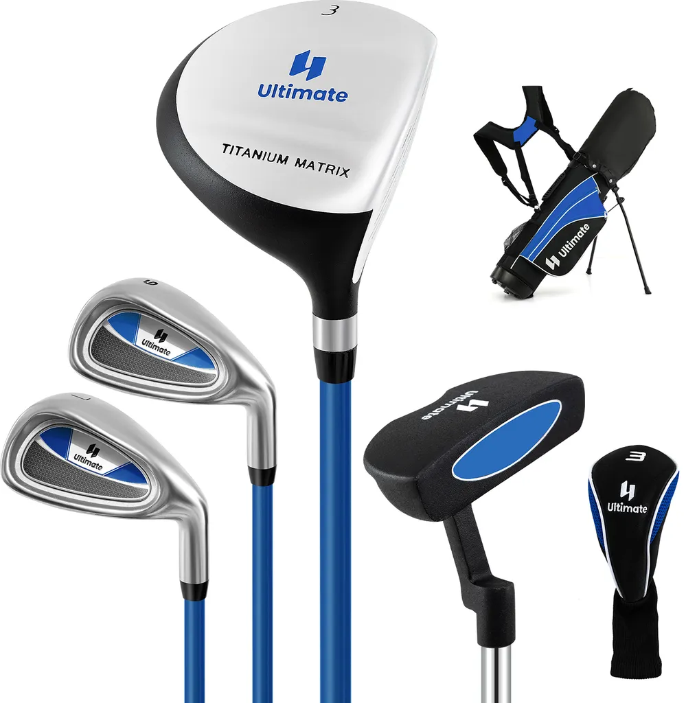 Kit Golf Junior 8-10 Ans : Apprenez le Golf Facilement avec Clubs Adaptés