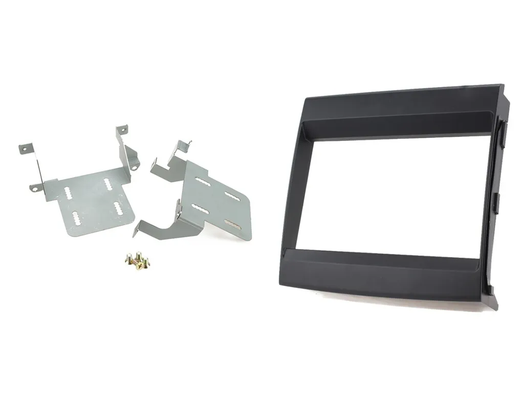 Plaque de façade 2-DIN robuste finition noire pour Porsche Cayenne 92A