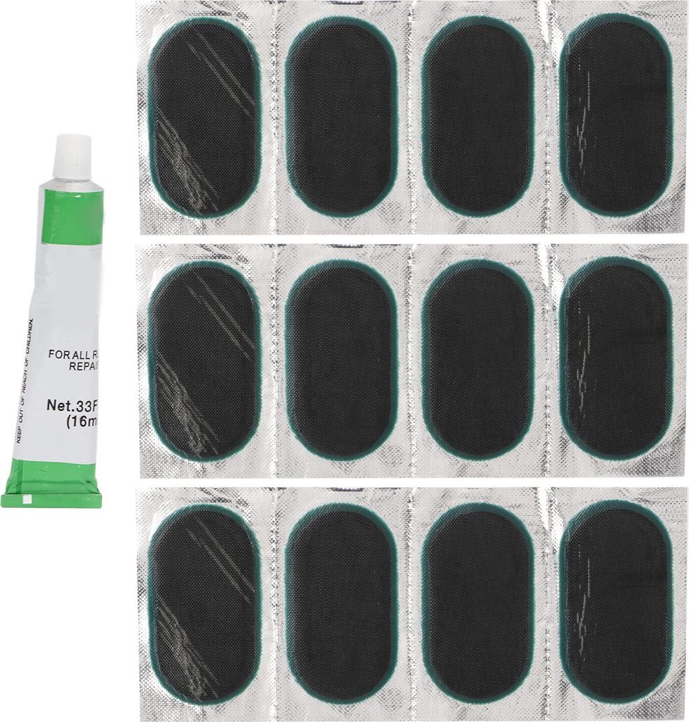 12 -pcs/Set Gummi -Fahrrad -Reifen -Patch Oval Mountain Bike Innenrohr für die Stechenreparatur