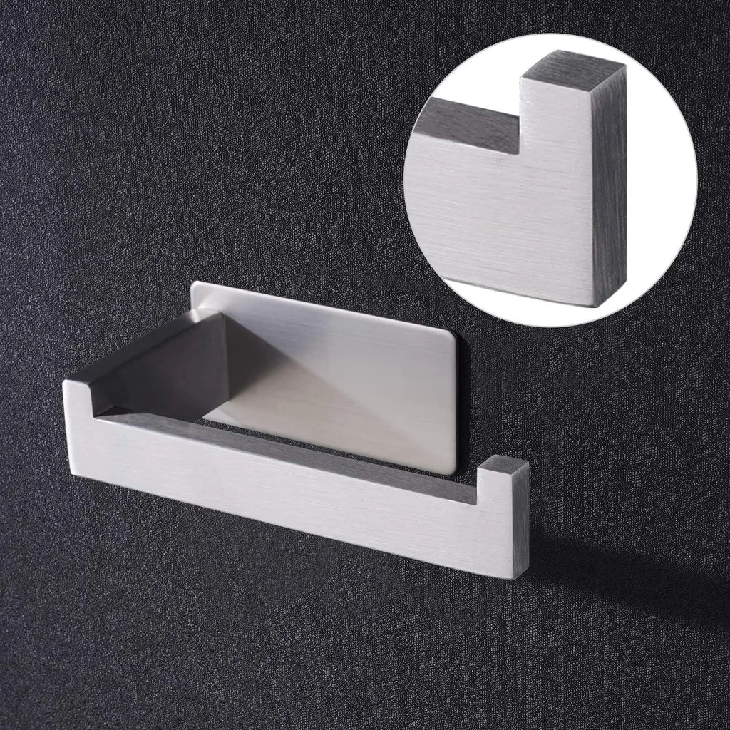 Distributeur Papier Toilette sans Perçage Inox avec Crochets pour Cuisine