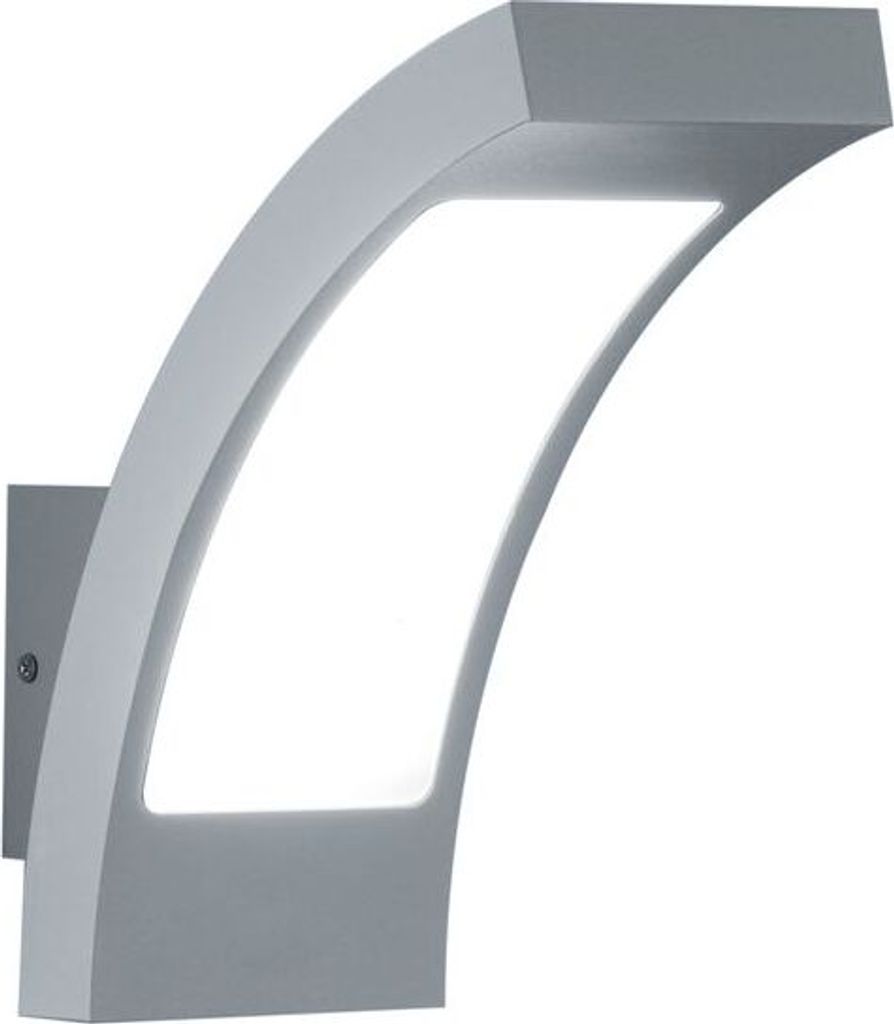 Deutsche LED Wandaußenleuchte IP54 Hellgrau 6W 420lm Produktbild 