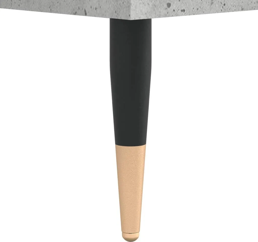 Tavolino in cemento grigio 60x50x36,5 cm materiale a base di legno - 6