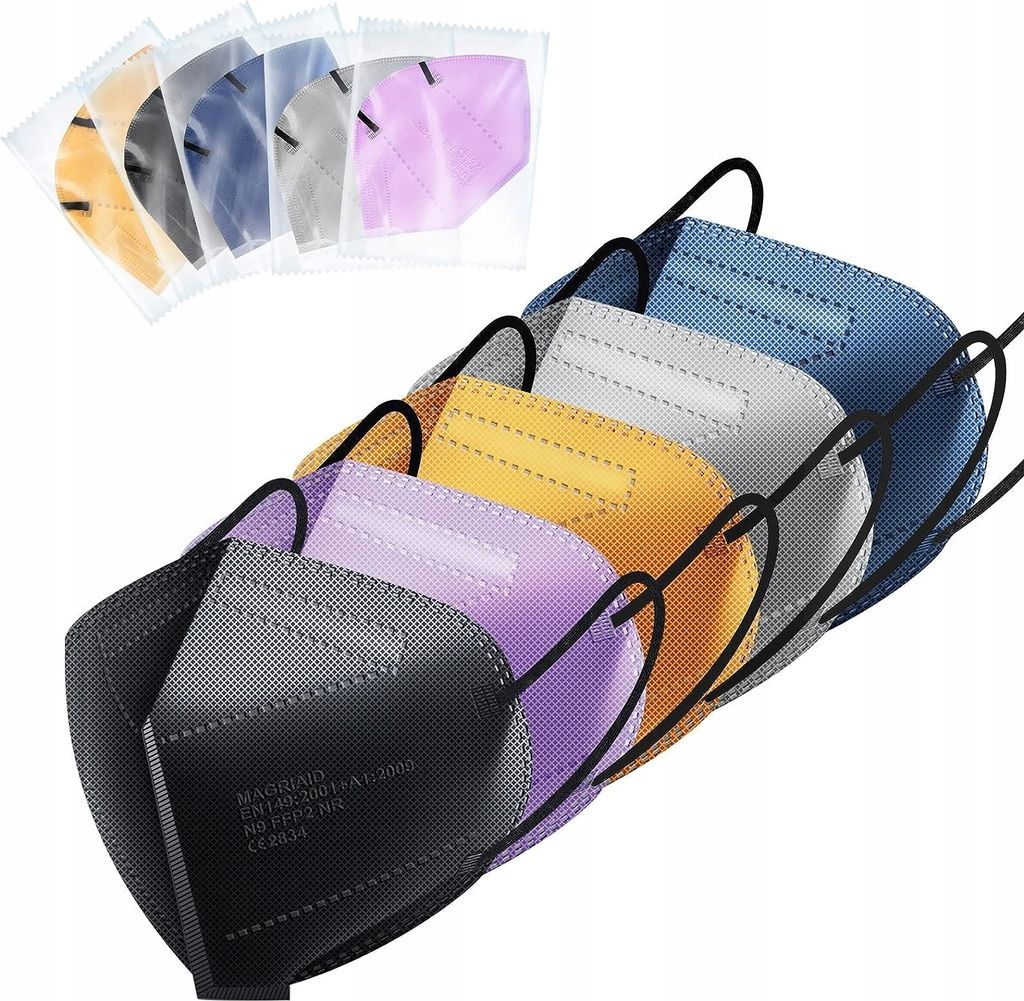 FFP2 Set di maschere protettive 3D a 5 strati 30 pezzi. Immagine del prodotto 