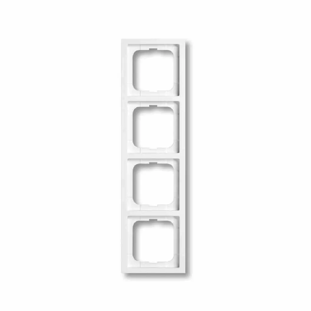 Cadre blanc studio 4 postes pour harmoniser vos prises et boutons - 3