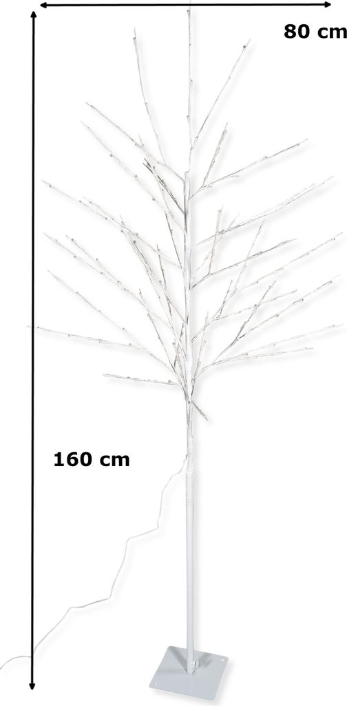 160 LED Lichterbaum 80 x 160cm weiß - Leuchtbaum mit Timer Produktbild 5