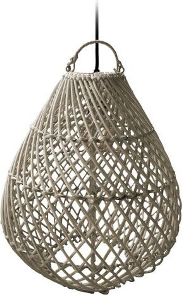 Deko-Leuchte Sina, Pendel-Deckenlampe aus Natur-Materialien, Modell:hell