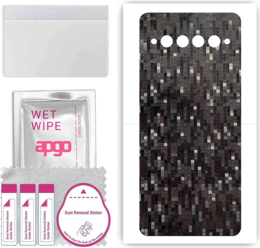 apgo Rückseite Schutzfolie, Skin, kompatibel mit TCL 10 Pro, Hinten Displayschutzfolie aus Vinylfolie, kratzfest, einfache Montage - Carbon Black ...