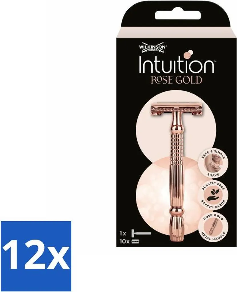 Rasoir Wilkinson Sword Intuition Rose Gold - Kit Complet de 10 Lames