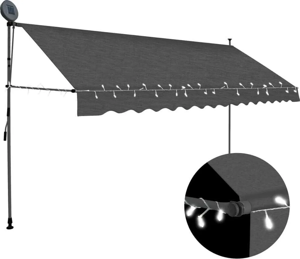 Tenda con LED 350cm Antracite: Rendi Unico il tuo Spazio Esterno