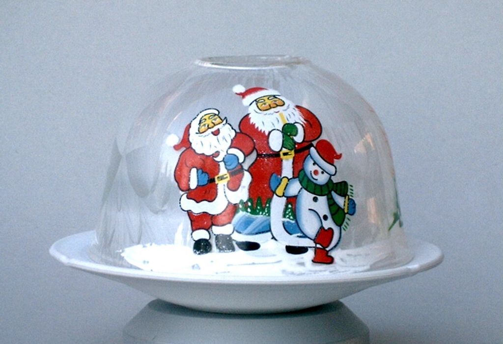 Dome Light Leuchter LED beleuchtet Deko Tisch Lampe Windlicht Kerzenhalter