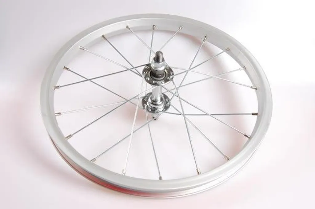 Roue de vélo 16 pouces Hulzebos alu argent avec moyeu et rayonnage