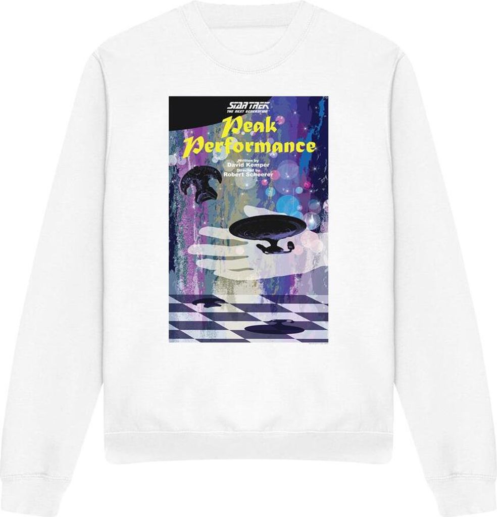 Star Trek - "The Next Generation Season 2 Episode 21" Sweatshirt für Herren/Damen Uni TV11759 (L) (Weiß)