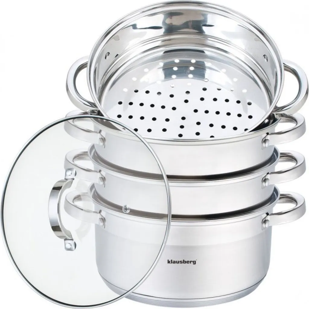 Offerta Klausberg KB7146 Pentola a Vapore 24cm 5 Pezzi Induzione