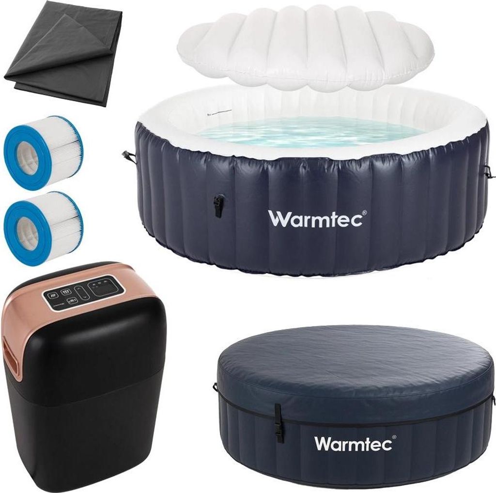 Warmtec | Jacuzzi Rodos - 198X68 Cm - 920 L - Entspannungsbad - Für 6 Personen - Mit Luftmassage