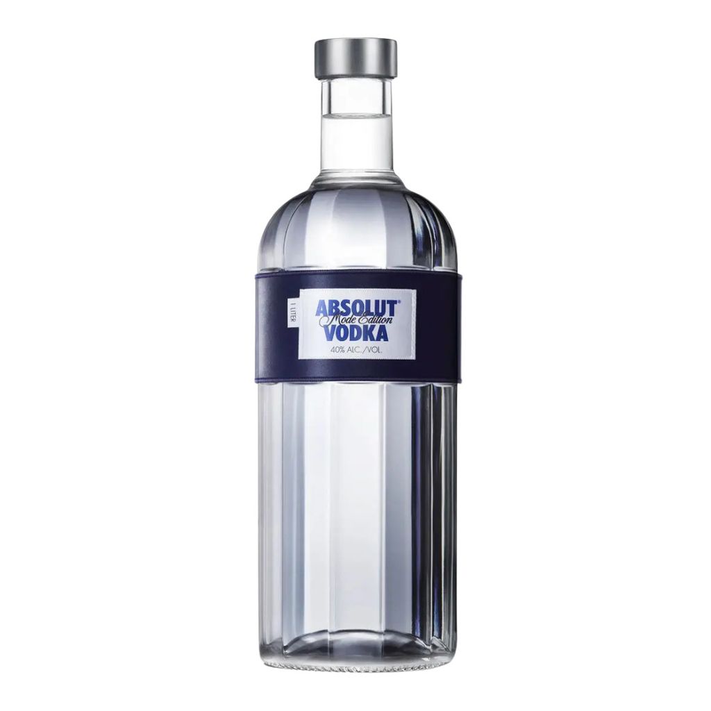 Absolut Vodka Mode 1L – Limited Edition 2011 - Facettenflasche mit Seidenband | Stilvoller Wodka für Sammler & Genießer, Sammlerflasche