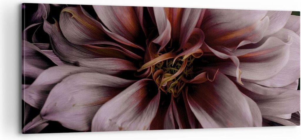 Bild auf Leinwand - Leinwandbild - Einteilig - Blumenstrauß Künstlerisch Blume - 100x40cm - Wand Bild - Wanddeko - Wandbilder - Leinwanddruck - B...