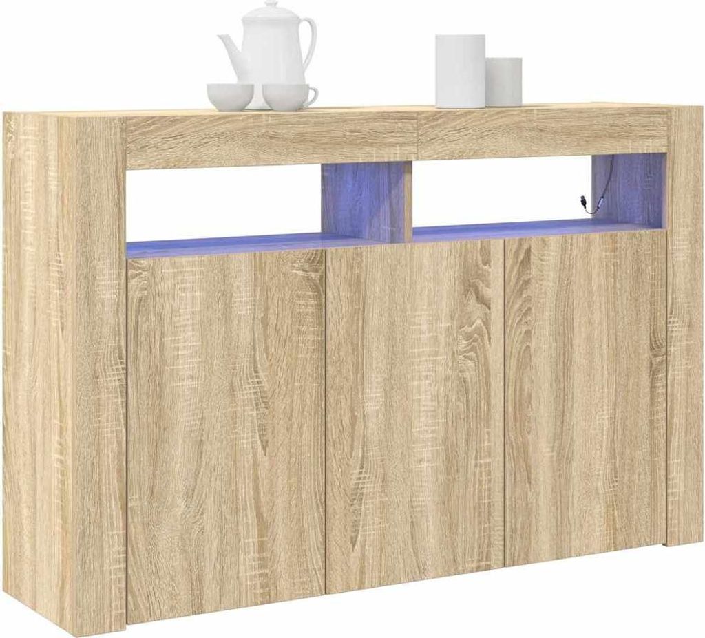 "im Sonderangebot"Sideboard - praktischem Design - Wohnzimmerschrank - Kommde für Flur - Sonoma-Eiche 116x30x75 cm Holzwerkstoff DEMöbel 5563436