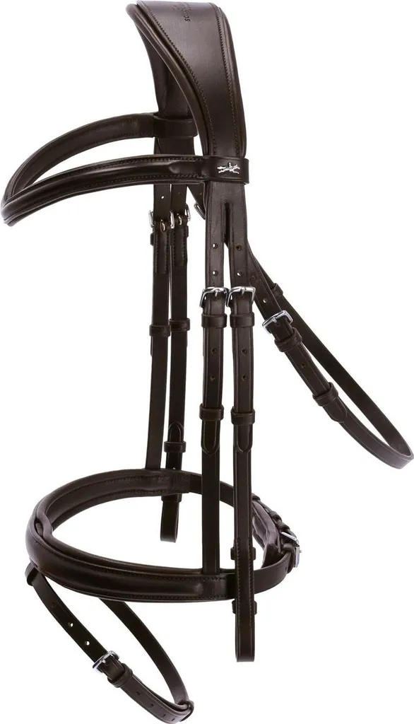 Bridon Schockemöhle SP Monza avec têtière anatomique en cuir noir