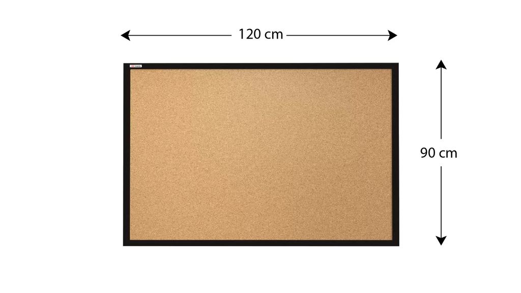 Korková nástěnka v černém dřevěném rámu 120x90 cm Obrázek produktu 8