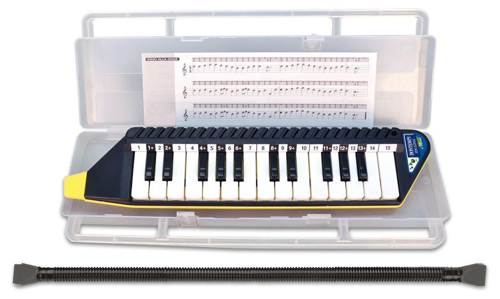 Bontempi 33 4262 – Melodica 25 Tasten mit seinem Schutzhülle, 334262, weiß schwarz